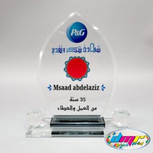Trophée en Cristal Transparent – BTB-6924
